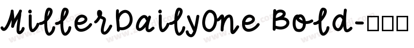 MillerDailyOne Bold字体转换